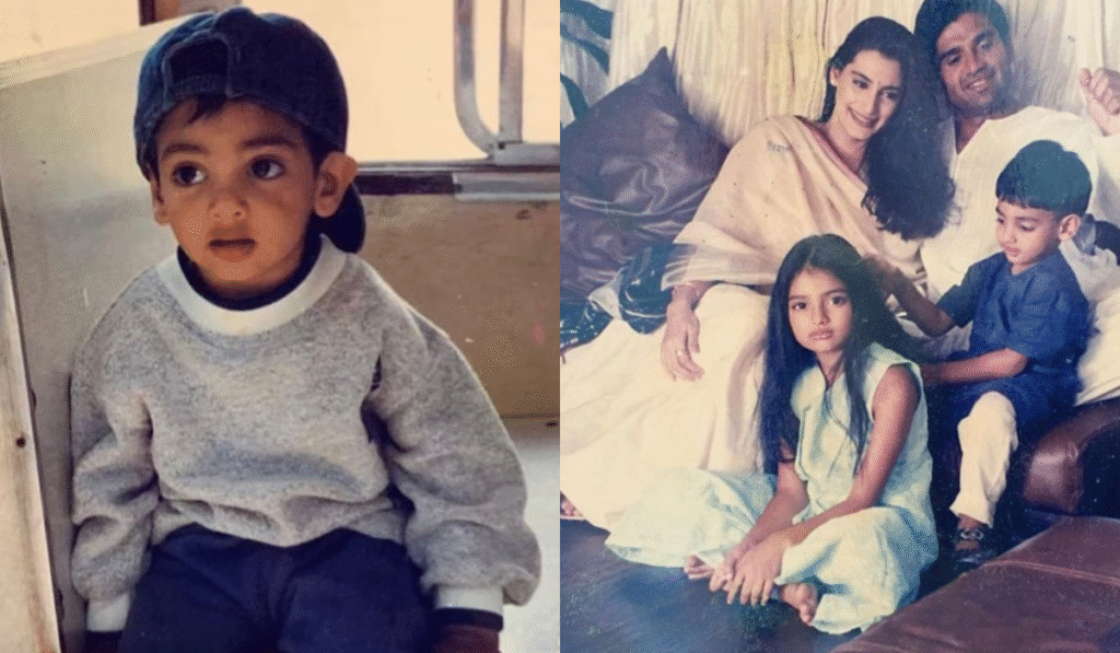 Ahan Shetty Childhood and family