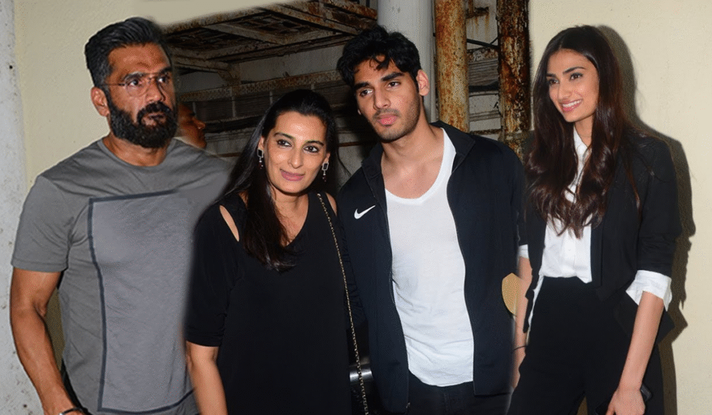 Ahan Shetty Mother and Sister